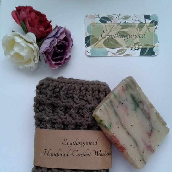 COPY - Handmade Crochet Wash Cloth Square - Picture 1 of 5